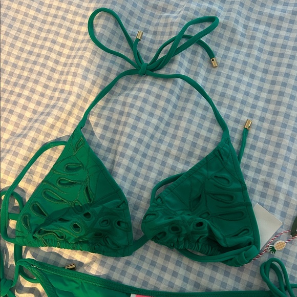 NWT FARM Rio Monstera Eyelet Bikini Size Medium (Top & Bottom) - Picture 6 of 8